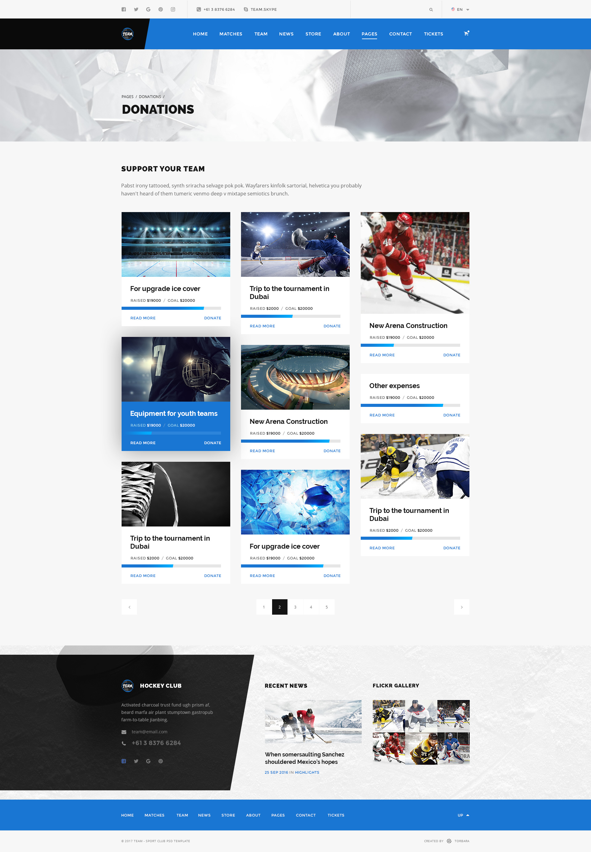 Team — Soccer, Football, Hockey, Basketball, Sport Club and eSport PSD Template