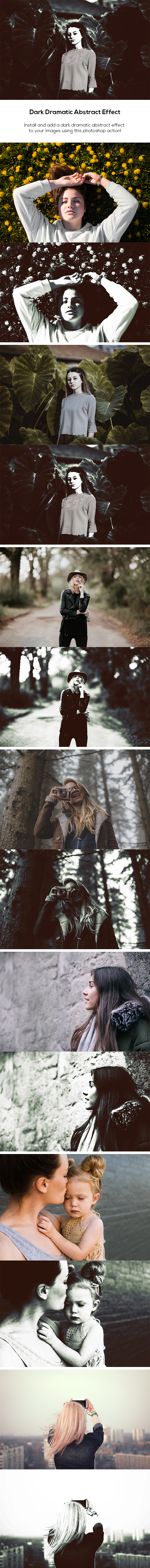 Dark Dramatic Abstract Effect - Photo Effects Actions