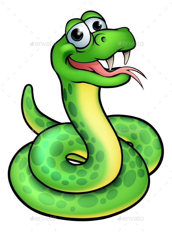 Cartoon Snake Character by Krisdog | GraphicRiver