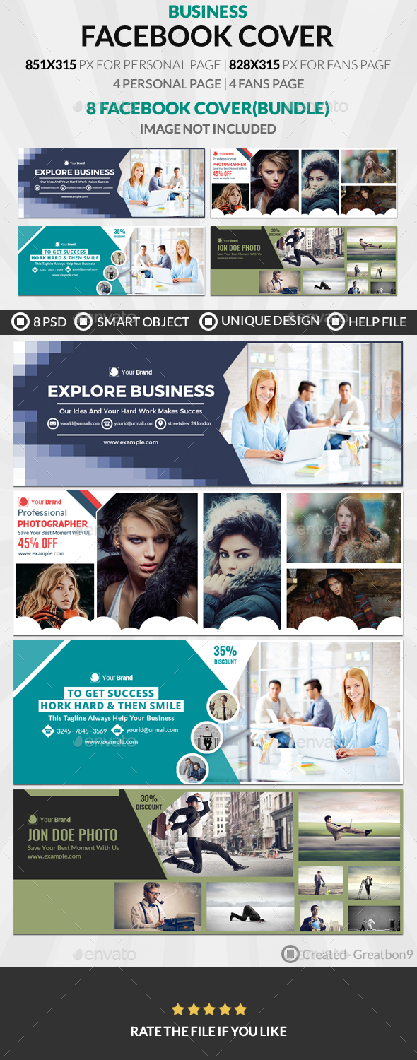 Facebook Cover Bundle(vol : 5) - 4 Design - Facebook Timeline Covers Social Media
