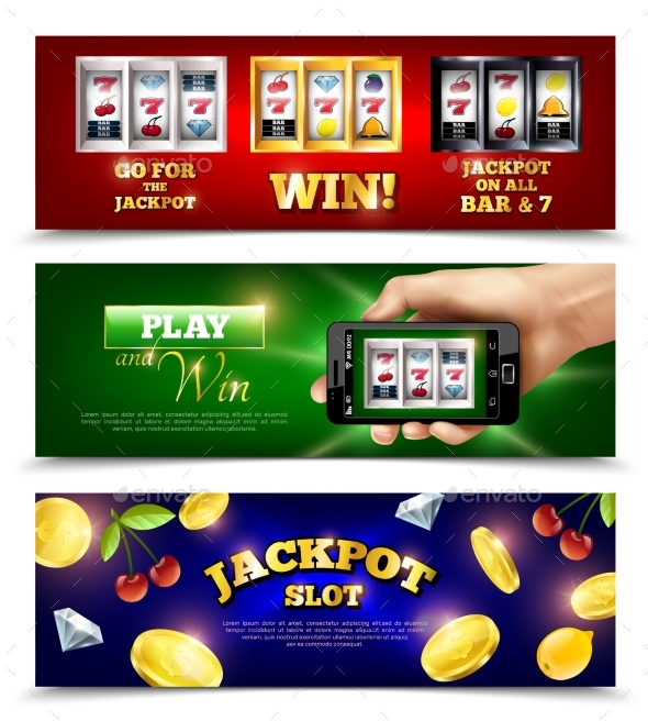 Slot Machine Banners Set