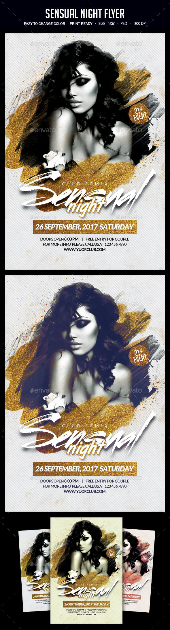 Sensual Night Flyer - Clubs & Parties Events