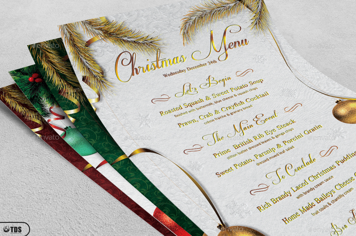 Christmas Menu Template V1 by lou606 | GraphicRiver