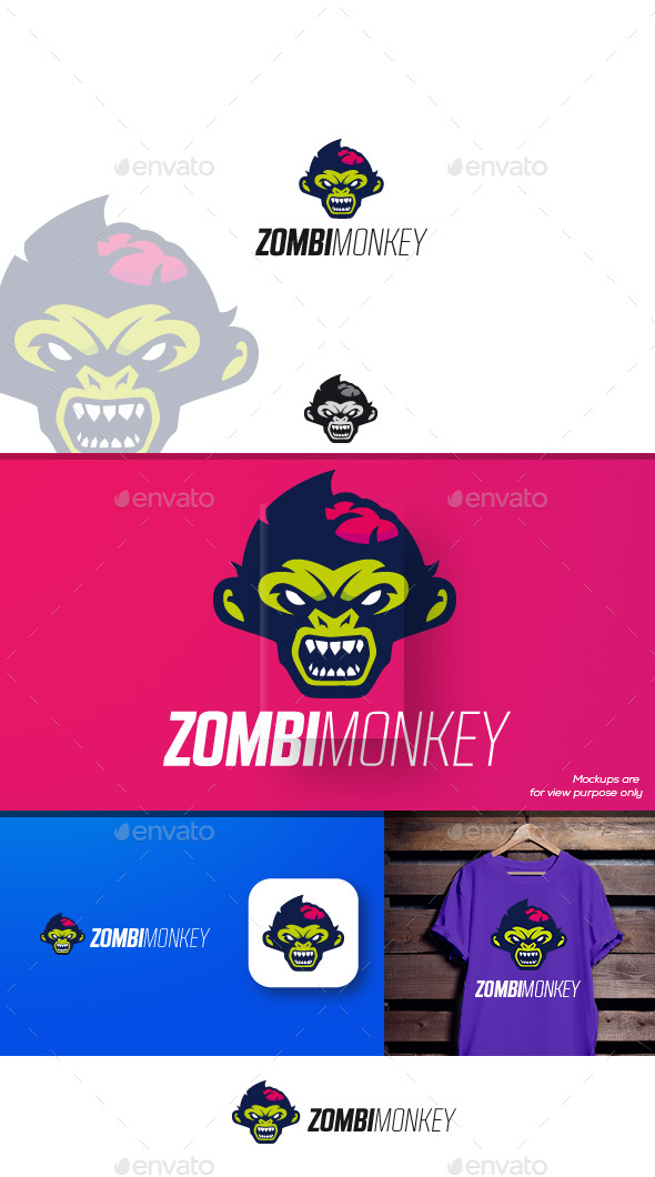 Zombimonkey Logo - Animals Logo Templates