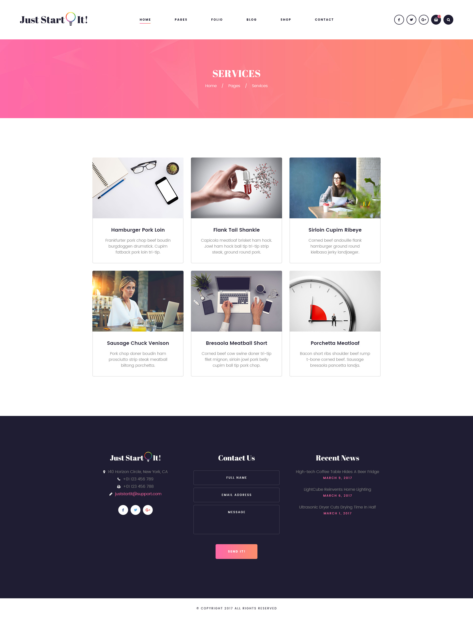 Just Start It - Corporate/Business PSD Template