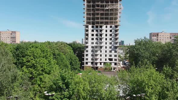 Construction of Multi-storey Residential Building in Moscow, Russia.