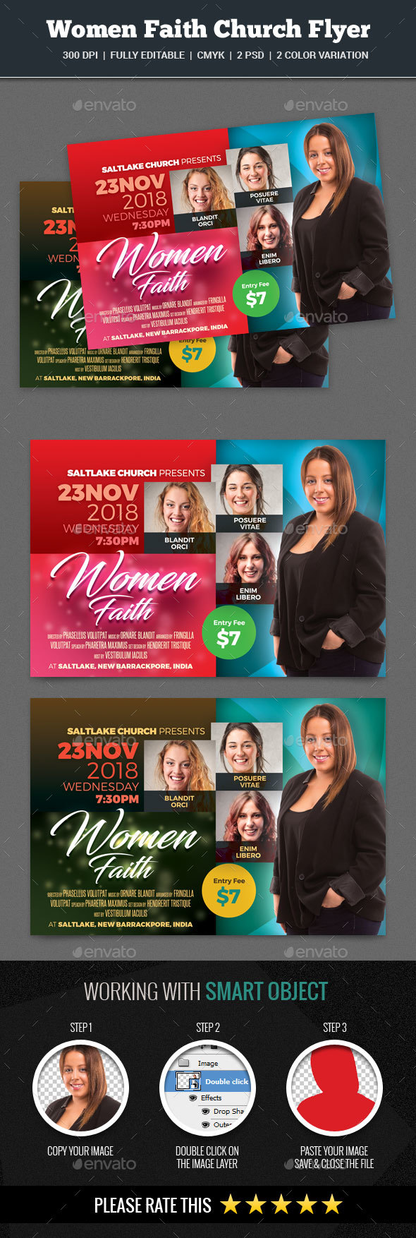 Women Faith Church Flyer - Church Flyers
