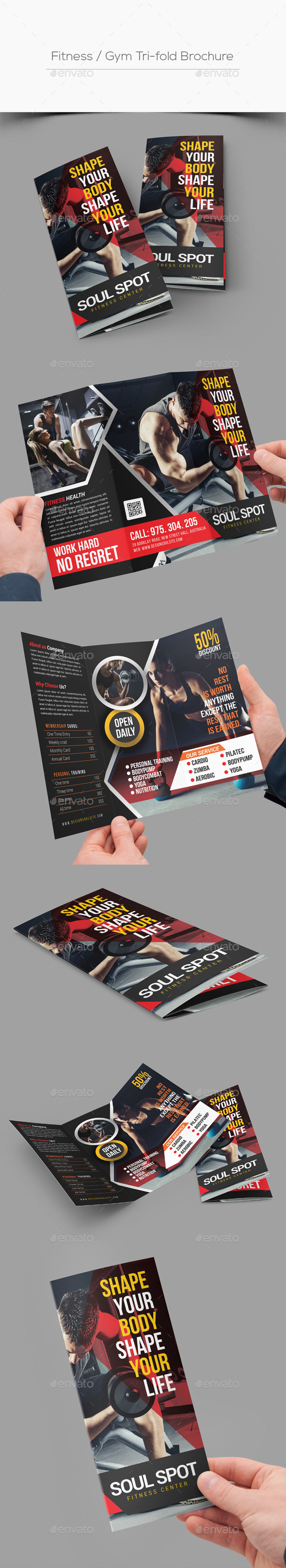 Fitness / Gym Tri-fold Brochure