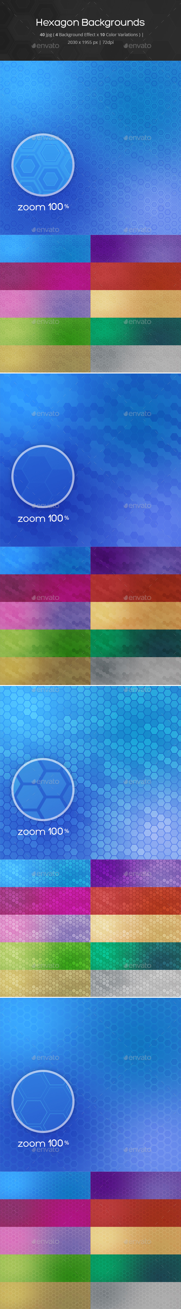 40 Hexagons Backgrounds - Backgrounds Graphics
