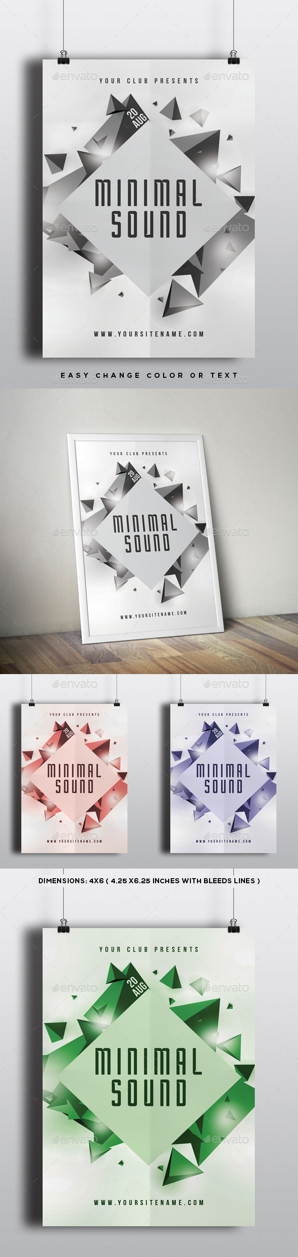 Minimal Sound Modern Flyer Template - Clubs & Parties Events