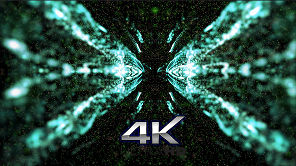 Beautiful Green Particles Background