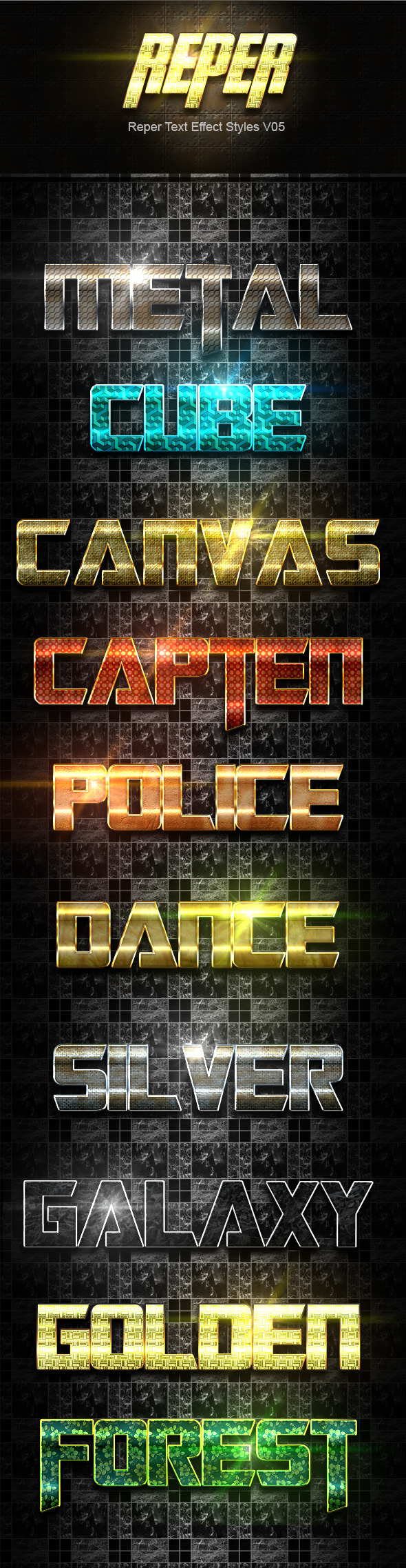 Reper Text Effect Styles V05 - Text Effects Styles