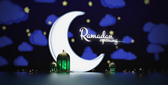 Ramadan Kareem Opening/ Lamp Lights/ Arab Logo Reveal/ Muslims Intro/ Cloud and Stars/ Night Light