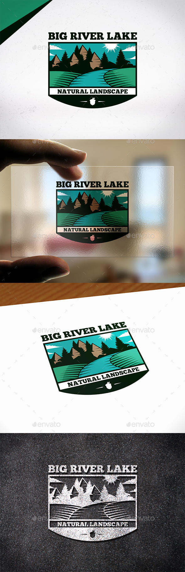 Big River Lake Logo Template - Crests Logo Templates