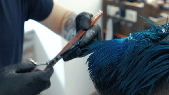 VideoHive Barber Cutting Hair with Scissors and Comb a Client Is a Young Caucasian Man 19995821 VideoHive Barber Cutting Hair with Scissors and Comb a Client Is a Young Caucasian Man 19995821