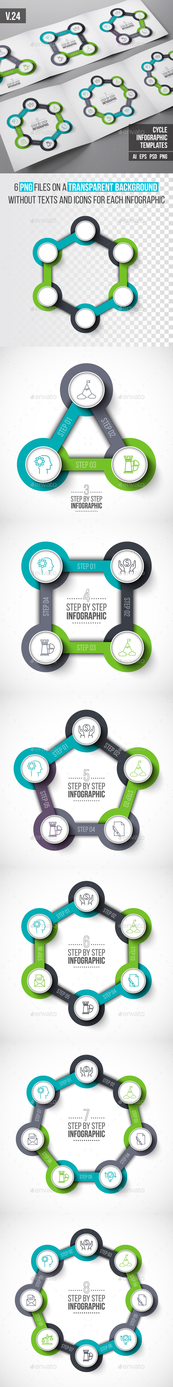 Infographics template set v.24 - Infographics