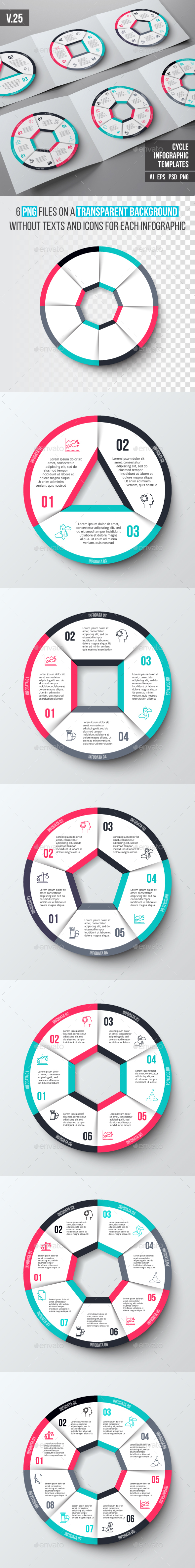 Infographics template set v.25 - Infographics
