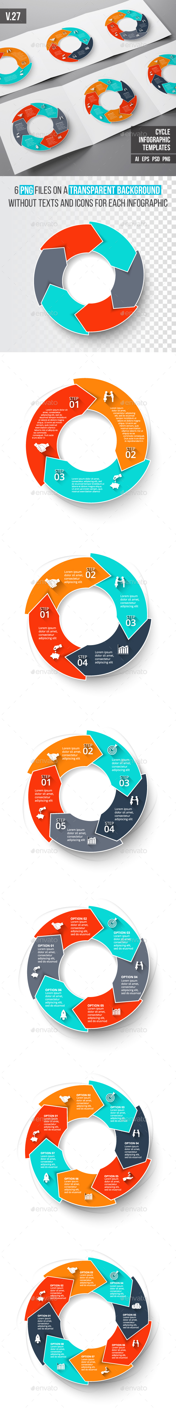 Infographics template set v.27 - Infographics