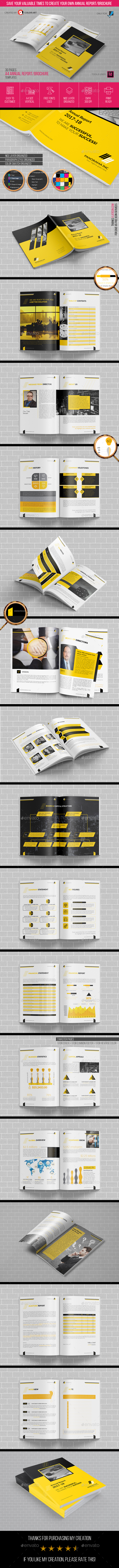 Annual Report Brochure Template 2018 - Brochures Print Templates
