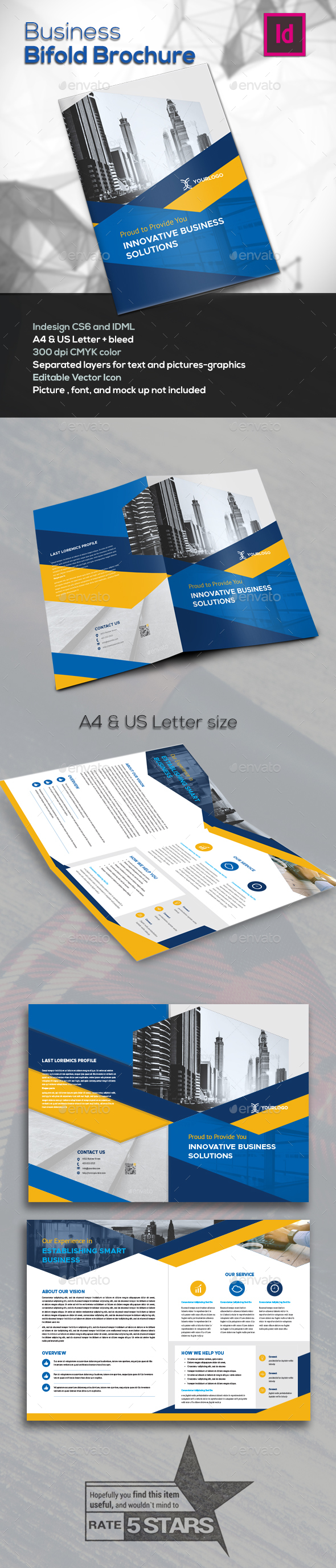 Business Bifold Brochure - Brochures Print Templates