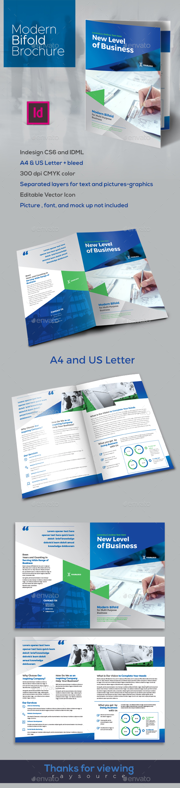 Modern Bifold Brochure - Brochures Print Templates