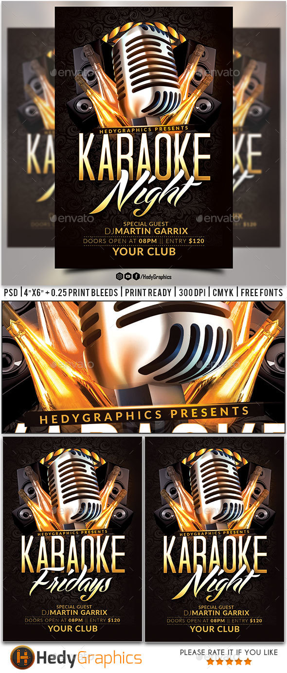 Karaoke Flyer - Clubs & Parties Events