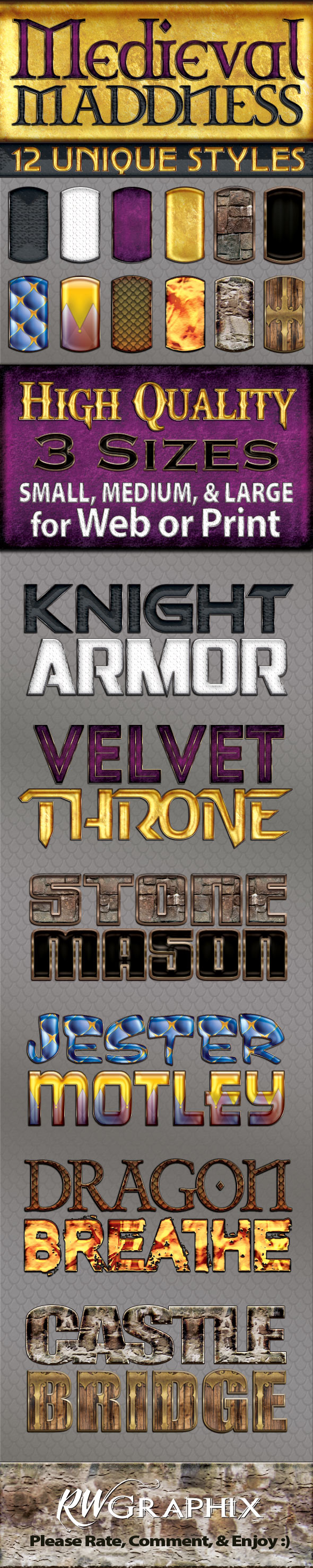Medieval Madness - Text Effects Styles