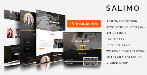 Salimo - One Page Parallax - Business Corporate