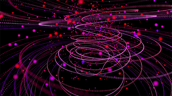 Rotating Purple Lines and Particles