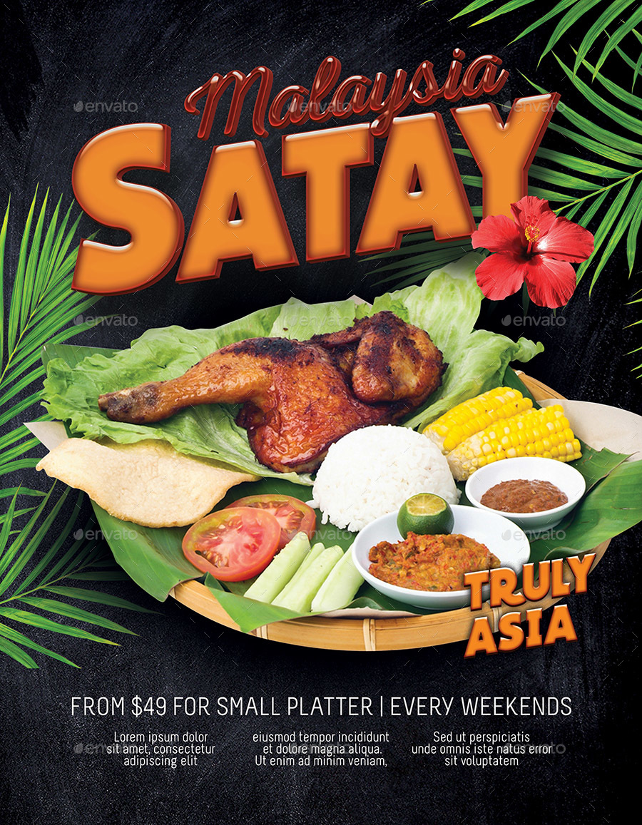 Template of Malaysia Food Restaurant Menu by tunagaga GraphicRiver