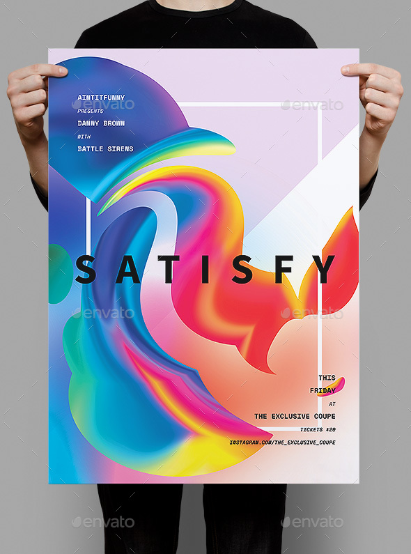 Satisfy Poster / Flyer - Clubs & Parties Events