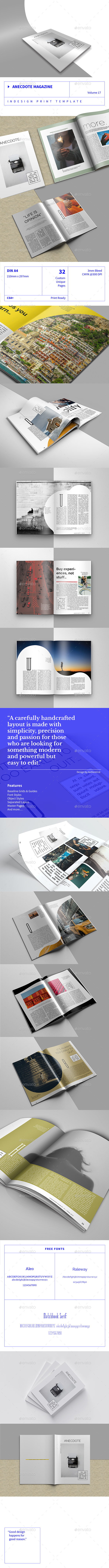 Anecdote Magazine - Volume 17 - Magazines Print Templates