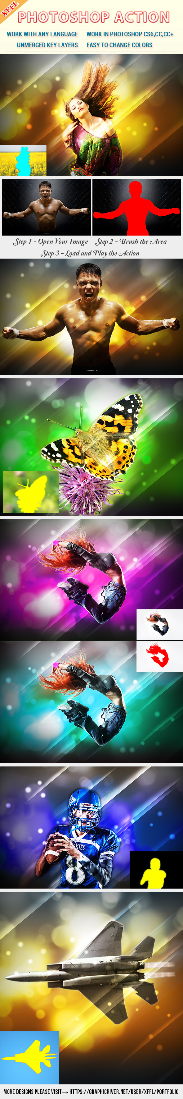Glitters Effect Photoshop Action - Photo Effects Actions
