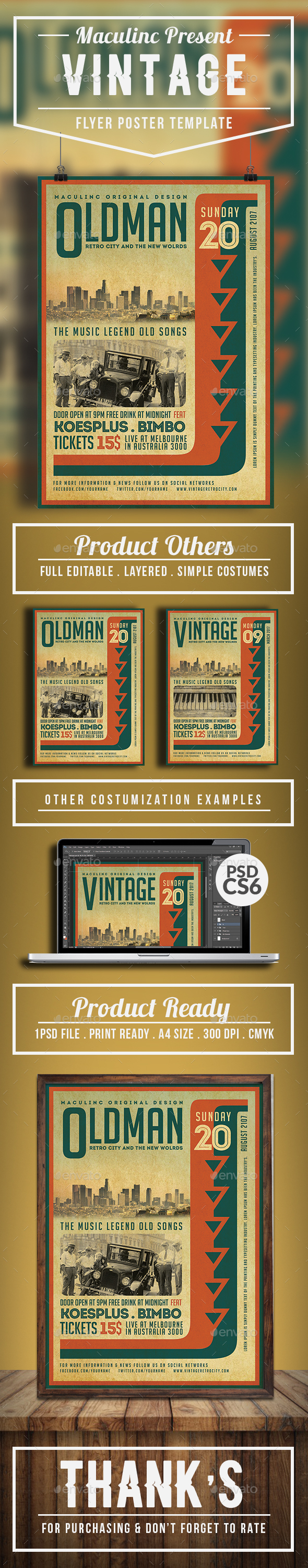 Vintage Flyer/Poster Vol.5 - Concerts Events