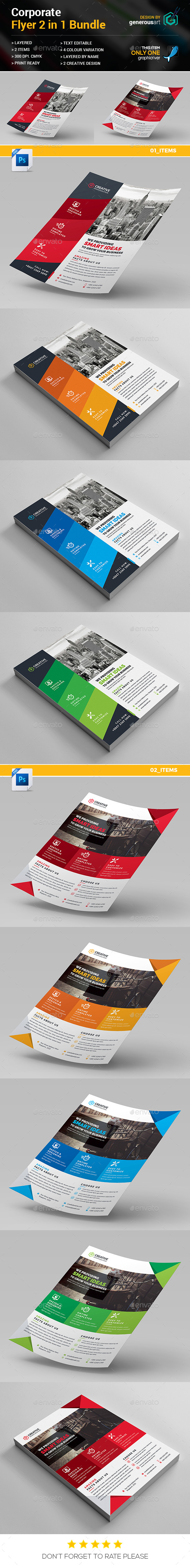 Flyer Bundle 2 in 1 - Flyers Print Templates