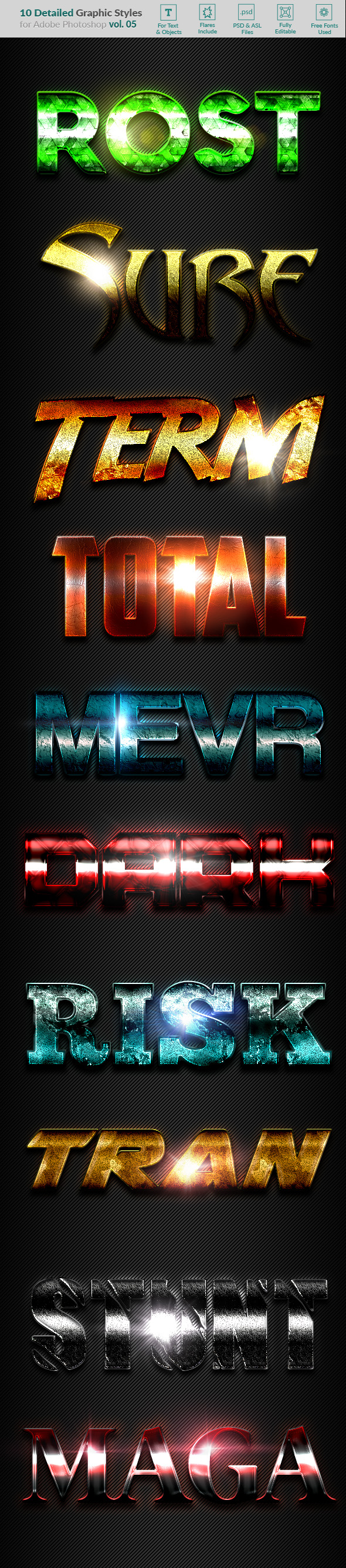 10 Text Effects Vol. 05 - Text Effects Styles