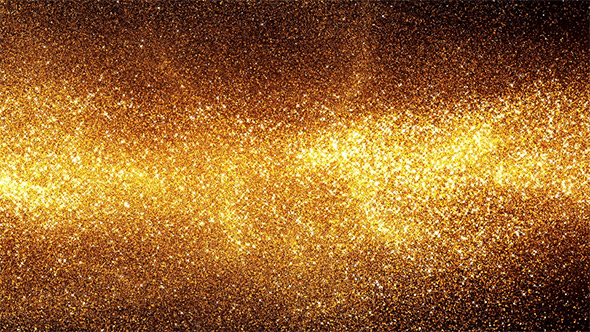 Golden Energy Particles Background - Horizontal