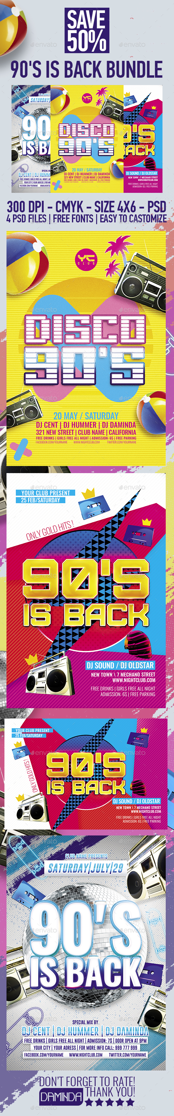 90's is back Bundle - Clubs & Parties Events