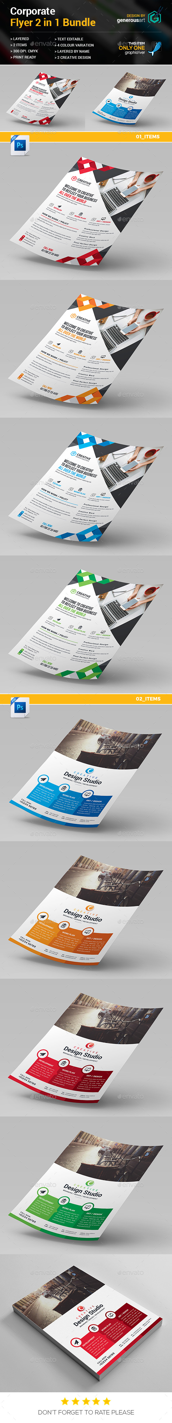 Flyer Bundle 2 in 1 - Flyers Print Templates