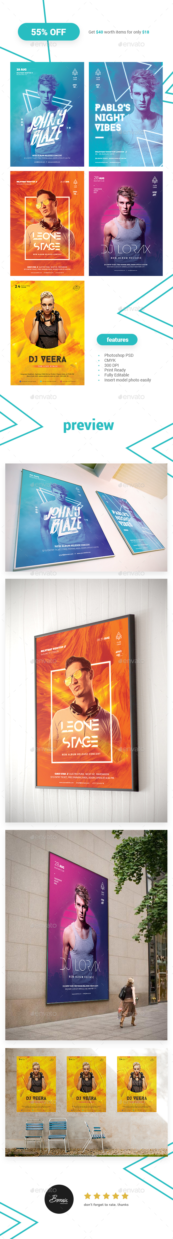 DJ Flyer Bundle - Concerts Events