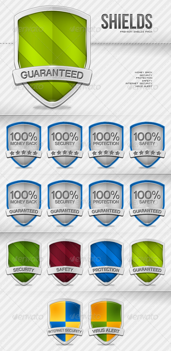 Premium Shields pack - Miscellaneous Web Elements