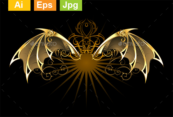 Mechanical Dragon Wings - Decorative Symbols Decorative