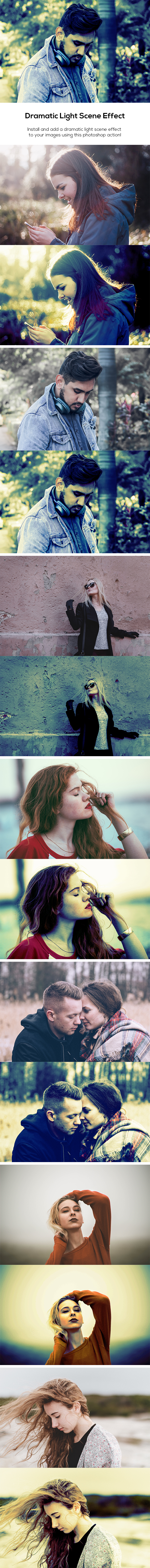 Dramatic Light Scene Effect - Photo Effects Actions