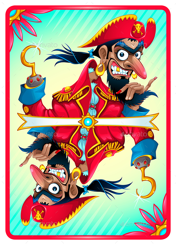 Pirate Card for Gaming - Characters Vectors