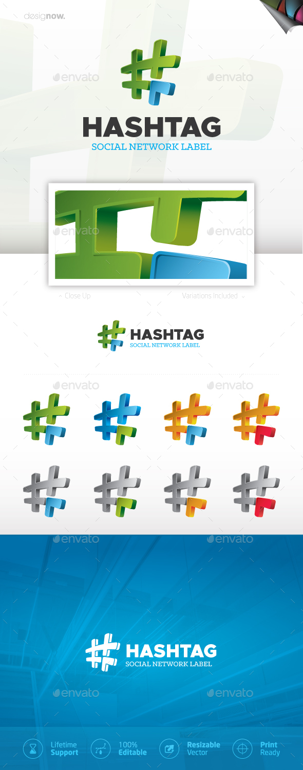 HashTag Logo - Symbols Logo Templates