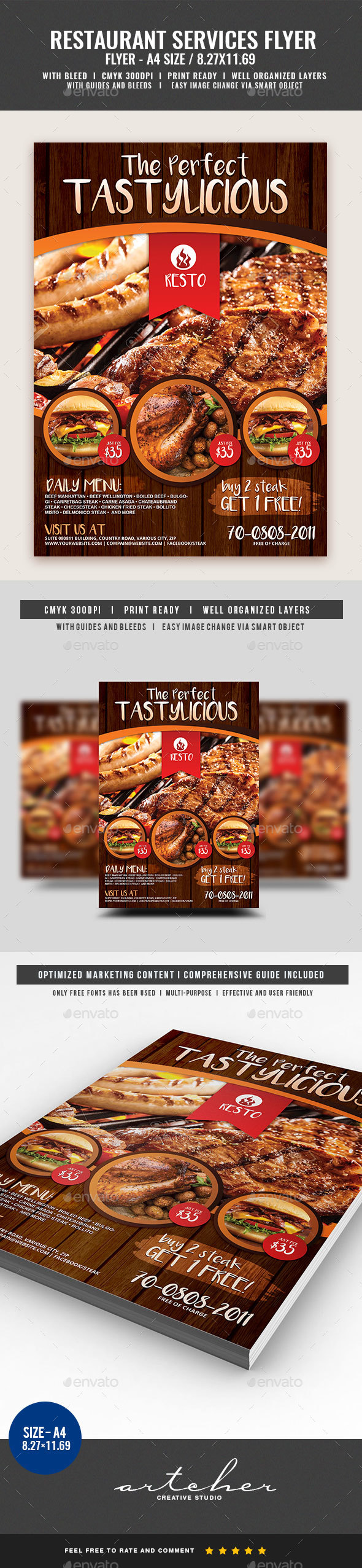 Restaurant Fast Food Flyer