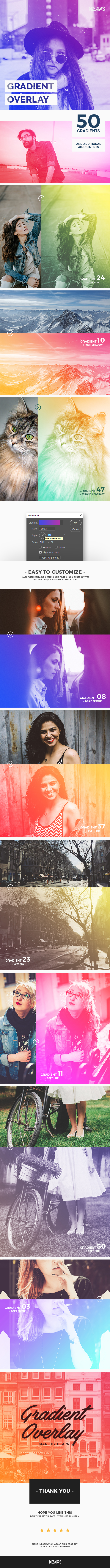 Gradient Overlay Photoshop Action - Photo Effects Actions