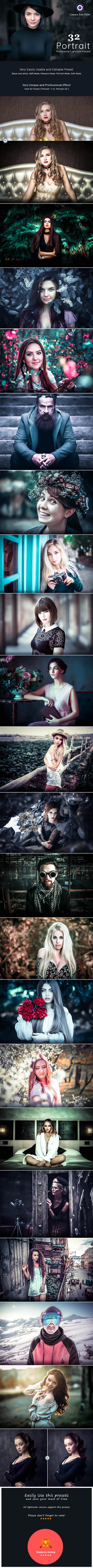 32 Professional Portrait | Lightroom Presets - Portrait Lightroom Presets