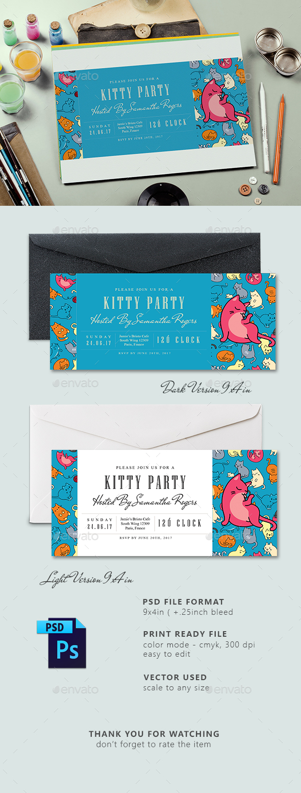 Ticket Kitty Party Invitation Card - Invitations Cards & Invites
