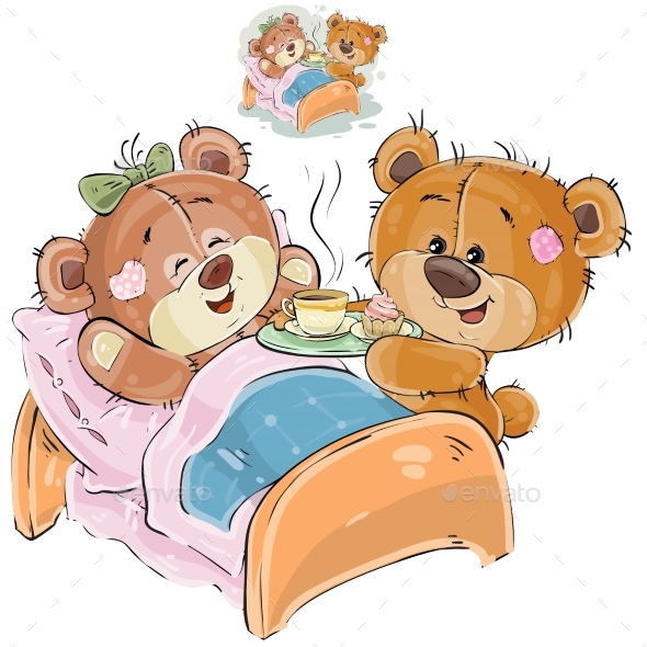 Loving Brown Teddy Bear - Animals Characters